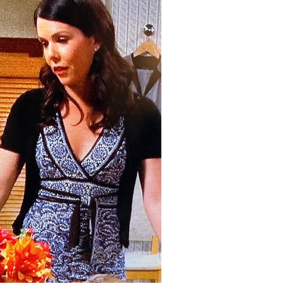 BCBGMaxAzria Watercolor Print Jersey Dress in Black/Gray Sz L - Picture 11 of 11